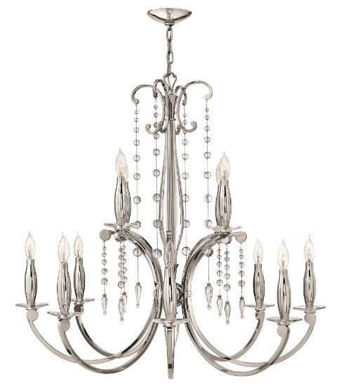 Foto para 60w Chandelier Alexandra CAND Polished Nickel* Two Tier Foyer