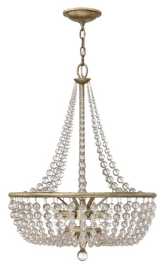 Picture of 60w Foyer Caspia CAND Silver Leaf* Single Tier Foyer