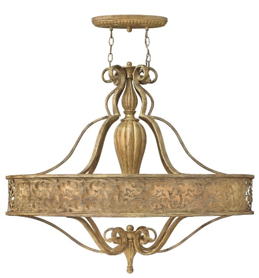 Foto para 100w Chandelier Carabel MED Brushed Champagne Single Tier Foyer