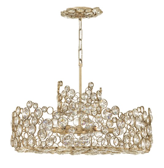 Foto para 60w Chandelier Anya CAND Silver Leaf* Single Tier