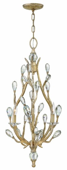 Foto para 60w Chandelier Eve CAND Champagne Gold Three Light Foyer