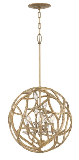 Foto para 60w Chandelier Eve CAND Champagne Gold Single Tier Pendant