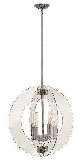 Picture of 100w Chandelier Solstice MED Clear Polished Chrome* Stem Hung Pendant