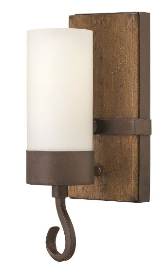 Picture of 100w Sconce Cabot MED Etched Opal Rustic Iron*