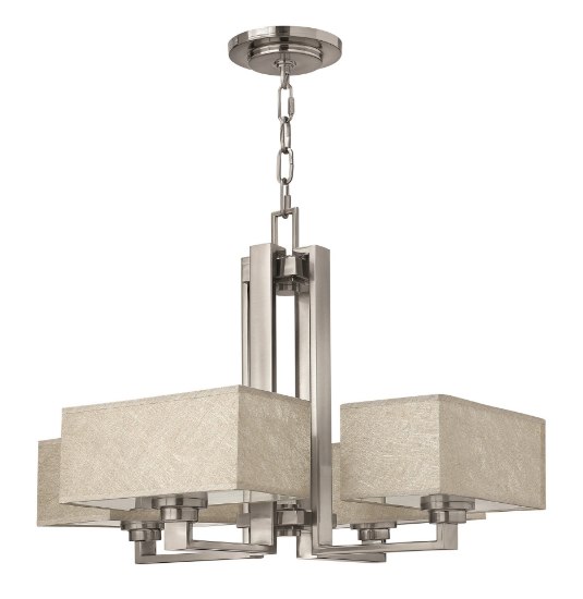 Picture of 75w Chandelier Quattro MED Brushed Nickel* Single Tier