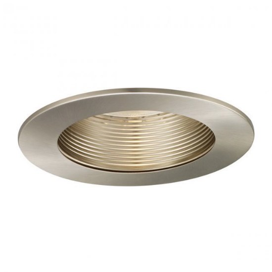 Foto para 75w 5" Brushed Nickel Line Voltage Step Baffle Downlight Recessed Trim