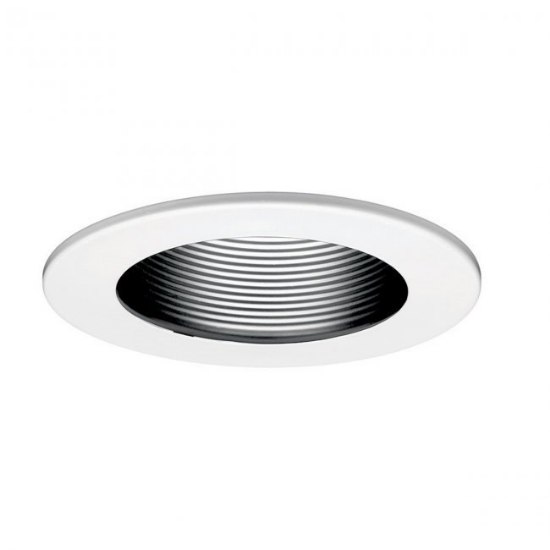 Foto para 75w 5" White Line Voltage Step Baffle Downlight Recessed Trim