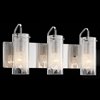 Picture of 60w Rysalis Clear W/ White Metal Filigree Chrome E26 (Medium) 3 light vanity