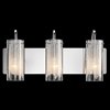 Foto para 60w Rysalis Clear W/ White Metal Filigree Chrome E26 (Medium) 3 light vanity