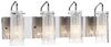 Foto para 60w Rysalis Clear W/ White Metal Filigree Chrome E26 (Medium) 4 light vanity