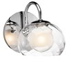 Picture of 40w Niu Clear Optic Outside Glass With Satin-Etched Inner Globe With Clear Glass Reveal Chrome G9 sconce