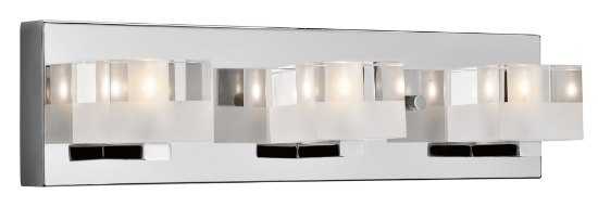 Picture of 20w Considine Clear And Frosted Glass Chrome G4 3 light vanity