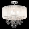 Foto para 40w Imbuia White String W/ Clear Blown Circle Glass Chrome G9 16" Semi-Flush