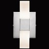 Foto para 397lm Tvill Etched Acrylic Chrome Integrated LED Sconce