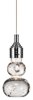 Picture of 102lm Xela Clear  Bubble Crystal Chrome Integrated LED Warm white LED Mini Pendant