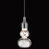 Picture of 102lm Xela Clear  Bubble Crystal Chrome Integrated LED Warm white LED Mini Pendant