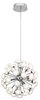 Foto para 2641lm Kotton Frosted Glass White Chrome Integrated LED Warm white LED 49-light Chandelier/Foyer