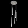 Picture of 739lm Antonia Etched Acrylic Chrome Integrated LED 5 Light Pendant Cluster