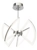 Picture of 1822lm Cykel Frosted Acrylic Chrome Integrated LED 4 Light Pendant