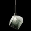 Foto para 40w Icekubez Clear Crackle Glass Chrome G9 1 Light Mini Pendant