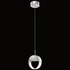 Foto para 143lm Anello Etched Acrylic Chrome Integrated LED 1 Light Mini Pendant