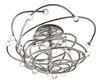 Picture of 1671lm Lexiko Frosted White Glass Chrome Integrated LED 12 Light convertible flsun/pendant