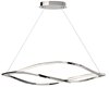 Picture of 2386lm Meridian Etched Acrylic Chrome Integrated LED 1 Head Island Pendant