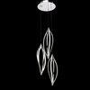 Foto para 1235lm Meridian Etched Acrylic Chrome Integrated LED 3 Head Pendant Cluster