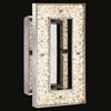 Picture of 817lm Crushed Ice Clear Glass With Crystals Gems Chrome Integrated LED cool white LED 1 (light) Rectangular Sconce