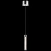 Foto para 326lm Intezo Clear Barber Pole Glass Chrome Integrated LED Mini Pendant