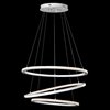 Foto para 2418lm Allos Clear Crystal Beads Flat White Integrated LED warm white LED 3 Ring (light) Foyer