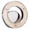 Foto para 905lm Crushed Ice Clear Glass With Crystals Gems Chrome Integrated LED warm white LED 1 (light) Circular Sconce