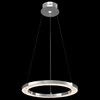 Picture of 2113lm Crushed Ice Clear Glass With Crystals Gems Chrome Integrated LED warm white LED 1 (light) + 1 Recessed Circular Pendant