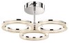 Foto para 2108lm Ithican Clear Acrylic Etched Inside Chrome Integrated LED 3 Ring (light) Semi-Flush