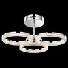 Picture of 2108lm Ithican Clear Acrylic Etched Inside Chrome Integrated LED 3 Ring (light) Semi-Flush