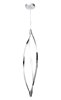 Picture of 2343lm Meridian Etched Acrylic Chrome Integrated LED Foyer Light