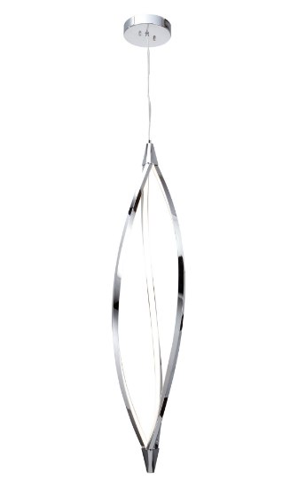 Picture of 2343lm Meridian Etched Acrylic Chrome Integrated LED Foyer Light