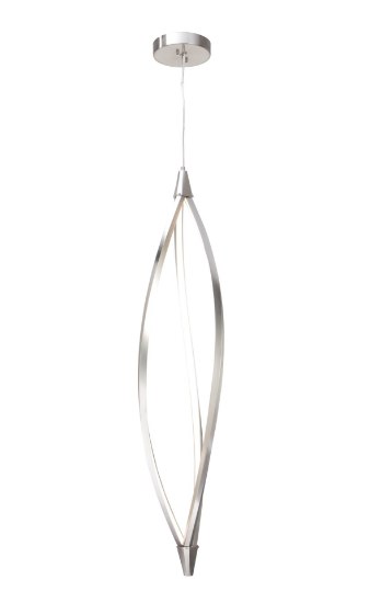 Foto para 2343lm Meridian Etched Acrylic Brushed Nickel Integrated LED Foyer Light