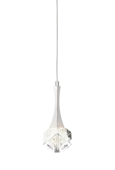 Foto para 384lm Rockne Clear K9 Crystal Chrome Integrated LED mini pendant