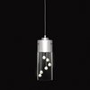 Picture of 359lm Shayla Plated Chrome Finish On Clear Glass With Faceted Crystal Accents Chrome Integrated LED mini pendant