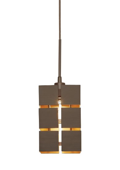 Foto para 136lm Emnist Olde Bronze (Gold Inner Frame) Integrated LED 1LT LED  Mini Pendant