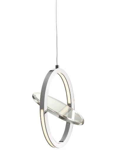 Foto para 239lm Oliv Clear Beveled Glass Chrome Integrated LED Pendant