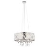 Foto para 40w Angelique Platinum & White Acrylic Chrome G9 Large Drum Pendant