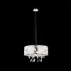 Picture of 40w Angelique Platinum & White Acrylic Chrome G9 Large Drum Pendant