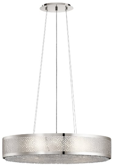 Foto para 40w Massimo Polished Nickel G9 30" x 18" Oval  Pendant