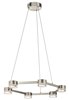 Foto para 1565lm Avenza Clear Cubic Zirconia Chip Brushed Nickel Integrated LED Pendant