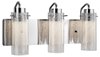 Foto para 729lm Krysalis Clear W/ White Metal Filigree Chrome Integrated LED 3 light vanity