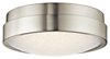 Picture of 1614lm Piazza Ice Glass Brushed Nickel Integrated LED 13" Round Flush