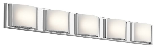 Picture of Bent Glass Chrome Integrated LED 37.25" Vanity