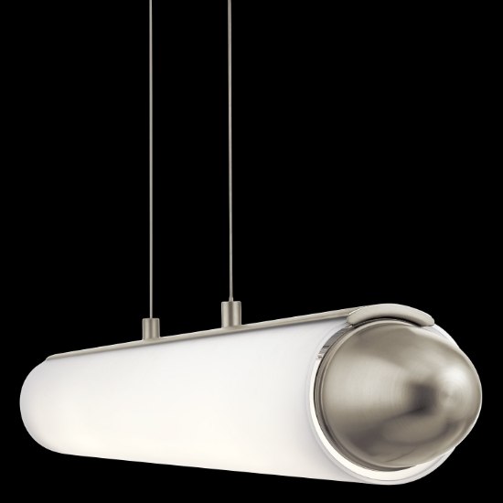 Picture of Bent Glass Brushed Nickel Integrated LED Linear Pendant